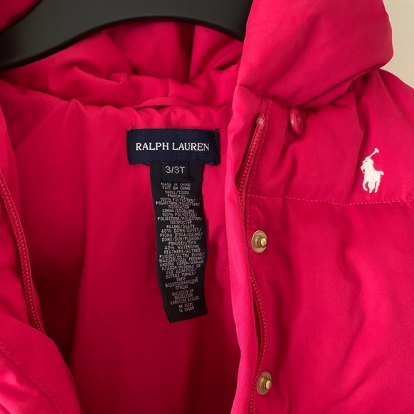 Ralph Lauren Pink Puffer Jacket Toddler 3 - Picture 3 of 4